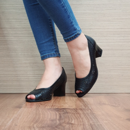 Pantofi Dama Piele Naturala Negri Matheo Dona D02453 [2]