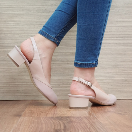 Pantofi Dama Piele Naturala Matheo Nude Zarina D02387 [3]