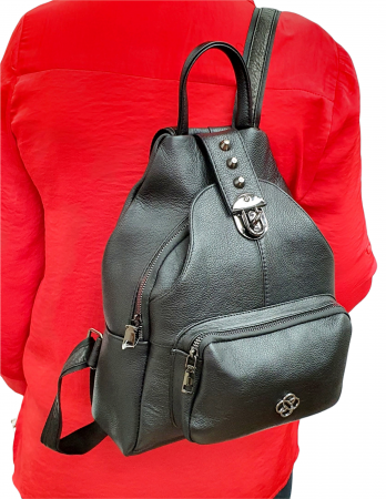 Rucsac Dama Piele Naturala Negru Hema G01623 [7]