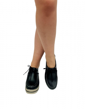 Pantofi Casual Piele Naturala Negri Dolores D02863 [3]