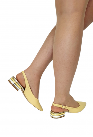 Pantofi Dama Piele Naturala Epica Galbeni Eleonora D02873 [3]