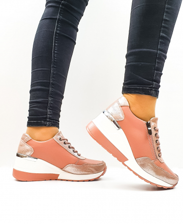 Pantofi Casual Dama Piele Naturala Roz Koorine D02638 [1]