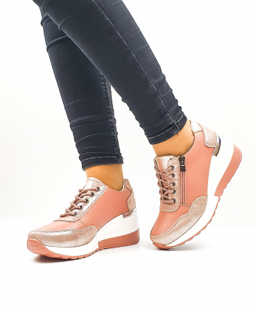 Pantofi Casual Dama Piele Naturala Roz Koorine D02638 [2]