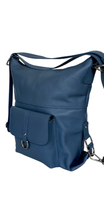 Rucsacuri Dama - Rucsac Dama Piele Naturala Albastru Bernis G04444