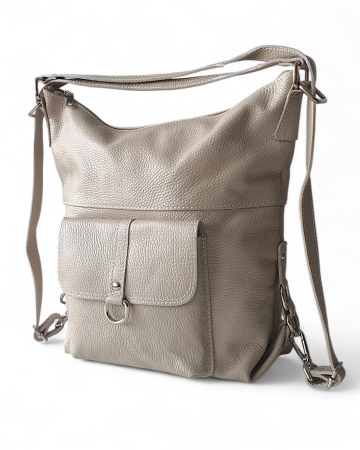 Rucsacuri Dama - Rucsac Dama Piele Naturala Bej Bernis G04771