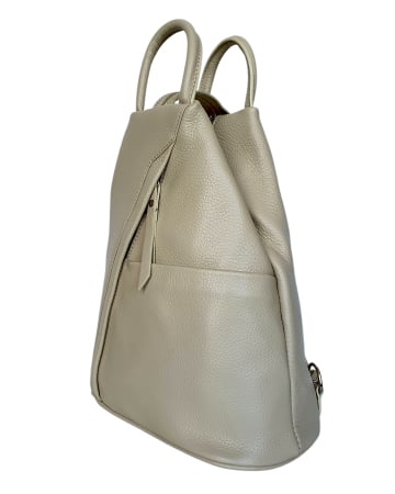 Rucsacuri Dama - Rucsac Dama Piele Naturala Bej Carolina G04791