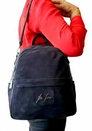 Rucsac Dama Piele Naturala Bleumarin Bianca V. Fabbiano G04414 [6]