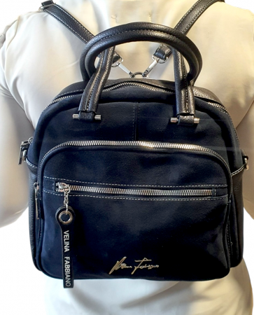 Rucsac Dama Piele Naturala Bleumarin Fabia V. Fabbiano G03369 [8]