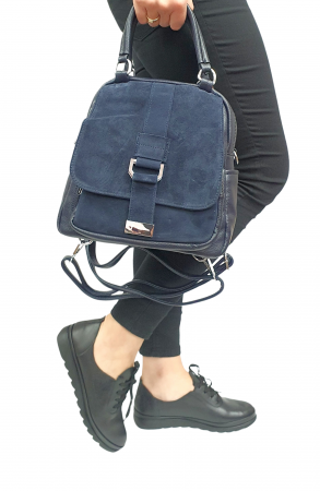Rucsac Dama Piele Naturala Bleumarin V.Fabbiano Lia G02478 [1]