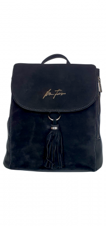 Rucsacuri Dama - Rucsac Dama Piele Naturala Negru V.Fabbiano Anelis G04382