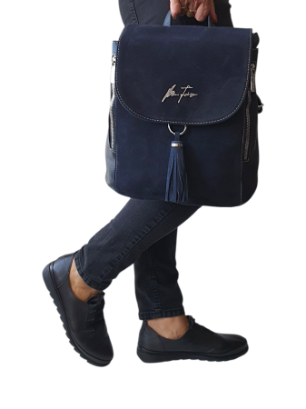 Rucsac Dama Piele Naturala Bleumarin V.Fabbiano Anelis G04507 [6]