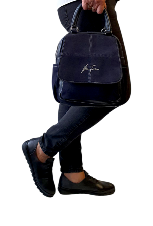 Rucsac Dama Piele Naturala Bleumarin V.Fabbiano Carmen G04543 [7]