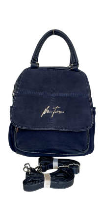 Rucsacuri Dama - Rucsac Dama Piele Naturala Bleumarin V.Fabbiano Carmen G04543