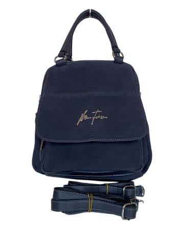 Rucsacuri Dama - Rucsac Dama Piele Naturala Bleumarin V.Fabbiano Carmen G04543