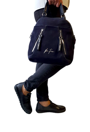 Rucsac Dama Piele Naturala Bleumarin V.Fabbiano Geo G04540 [5]
