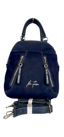 Rucsacuri Dama - Rucsac Dama Piele Naturala Bleumarin V.Fabbiano Geo G04540
