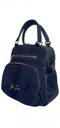 Rucsacuri Dama - Rucsac Dama Piele Naturala Bleumarin V.Fabbiano Pia G04417