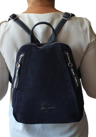 Rucsac Dama Piele Naturala Bleumarin V.Fabbiano Smaranda G04426 [5]