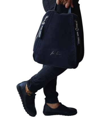 Rucsac Dama Piele Naturala Bleumarin V.Fabbiano Smaranda G04426 [4]