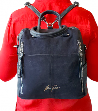 Rucsac Dama Piele Naturala Bleumarin Velina G04419 [7]