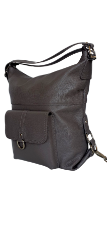 Rucsacuri Dama - Rucsac Dama Piele Naturala Gri  Bernis G04446