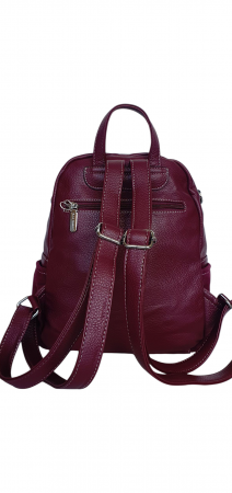 Rucsac Dama Piele Naturala Grena Bianca V. Fabbiano G04413 [2]