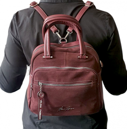 Rucsac Dama Piele Naturala Grena Fabia V. Fabbiano G04126 [8]