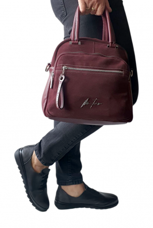 Rucsac Dama Piele Naturala Grena Fabia V. Fabbiano G04126 [6]