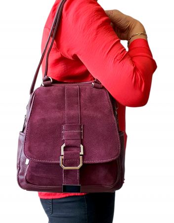 Rucsac Dama Piele Naturala Grena Lia V. Fabbiano G04416 [8]