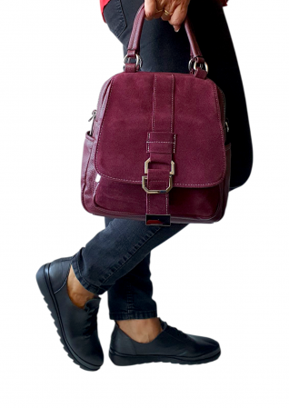 Rucsac Dama Piele Naturala Grena Lia V. Fabbiano G04416 [7]
