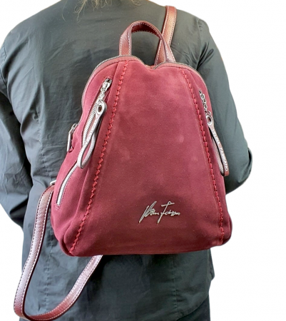Rucsac Dama Piele Naturala Grena V.Fabbiano Smaranda G03090 [5]