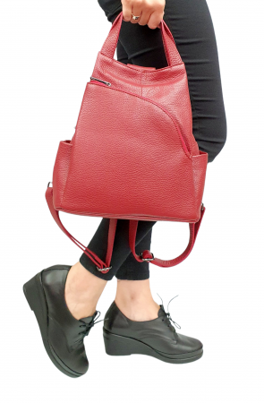 Rucsacuri Dama - Rucsac Dama Piele Naturala Grena Tokio G02413