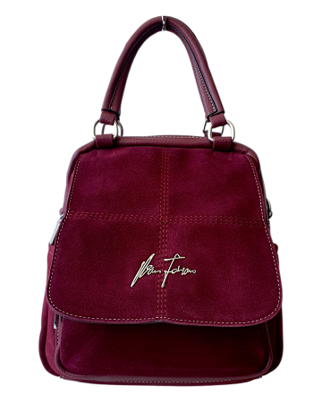 Rucsacuri Dama - Rucsac Dama Piele Naturala Grena V.Fabbiano Carmen G04544