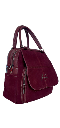 Rucsac Dama Piele Naturala Grena V.Fabbiano Carmen G04544 [1]