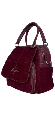 Rucsac Dama Piele Naturala Grena V.Fabbiano Carmen G04544 [2]