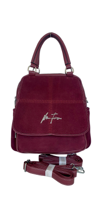 Rucsacuri Dama - Rucsac Dama Piele Naturala Grena V.Fabbiano Carmen G04544