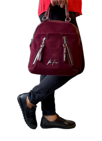 Rucsac Dama Piele Naturala Grena V.Fabbiano Geo G04541 [6]