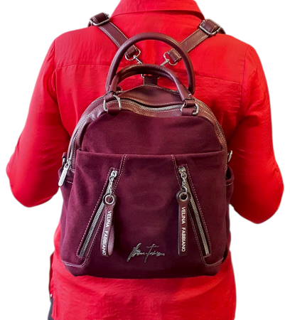 Rucsac Dama Piele Naturala Grena V.Fabbiano Geo G04541 [8]