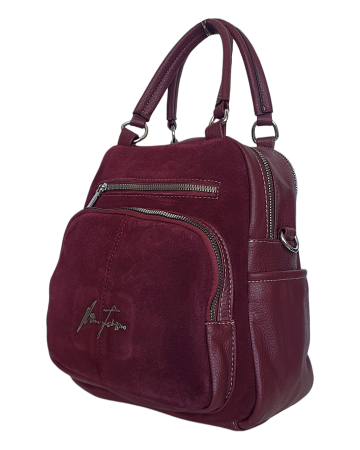 Rucsacuri Dama - Rucsac Dama Piele Naturala Grena V.Fabbiano Pia G03111