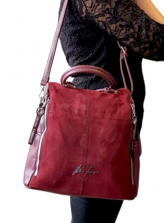 Rucsac Dama Piele Naturala Grena Velina G03178 [5]