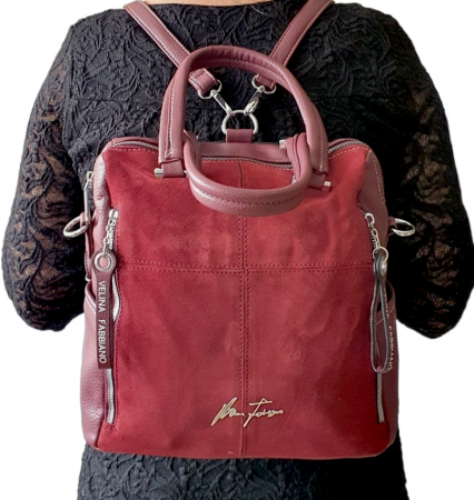 Rucsac Dama Piele Naturala Grena Velina G03178 [6]