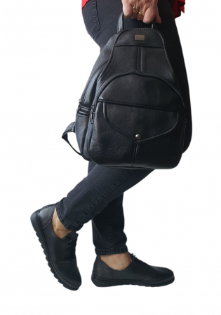 Rucsac Dama Piele Naturala Negru Bulma G04243 [5]