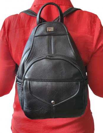 Rucsac Dama Piele Naturala Negru Bulma G04243 [6]