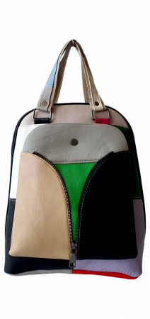 Rucsacuri Dama - Rucsac Dama Piele Naturala Multicolor Erina G03611