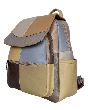 Rucsacuri Dama - Rucsac Dama Piele Naturala Multicolor Fiona G04708