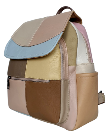 Rucsacuri Dama - Rucsac Dama Piele Naturala Multicolor Fiona G04709