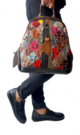 Rucsac Dama Piele Naturala Multicolor Floris G04374 [6]