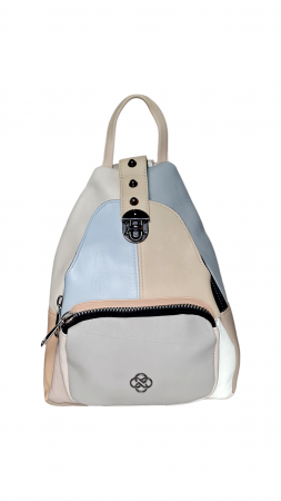Rucsacuri Dama - Rucsac Dama Piele Naturala Multicolor Hema G03770