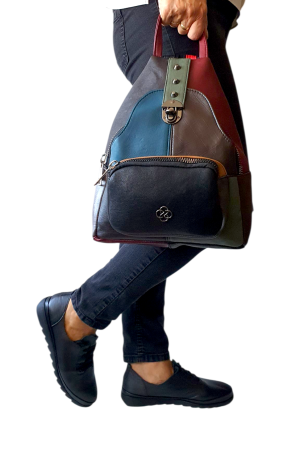 Rucsac Dama Piele Naturala Multicolor Hema G04441 [5]