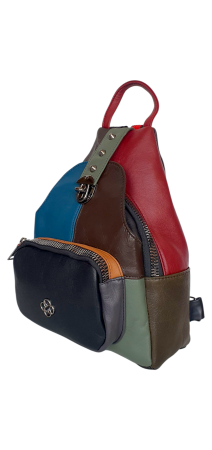 Rucsac Dama Piele Naturala Multicolor Hema G04441 [2]